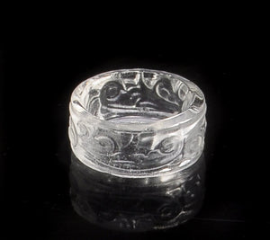 Rock Crystal Carved Ring Band