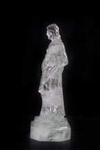 Sacred Heart of Jesus Statue Sculpture Natural Rock Crystal Quartz 9"