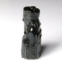 Obsidian Carved Lewis Chessman Queen