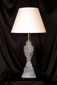 Rock Crystal Lamp Carved Vase