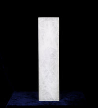Square Column White Quartz Rock Crystal Lamp