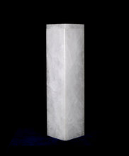 Square Column White Quartz Rock Crystal Lamp